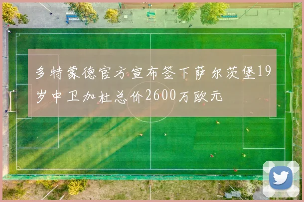多特蒙德官方宣布签下萨尔茨堡19岁中卫加杜总价2600万欧元